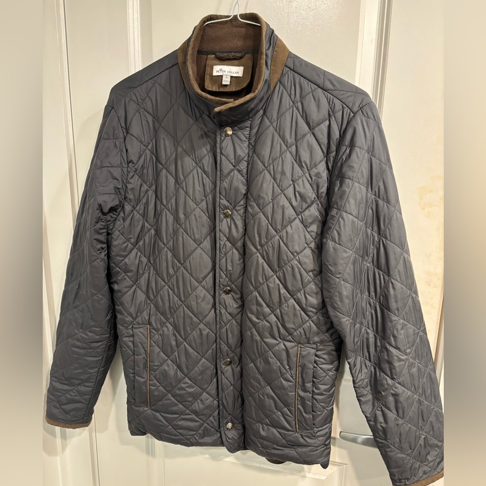 Peter Millar Suffolk Coat Black Men's Small
